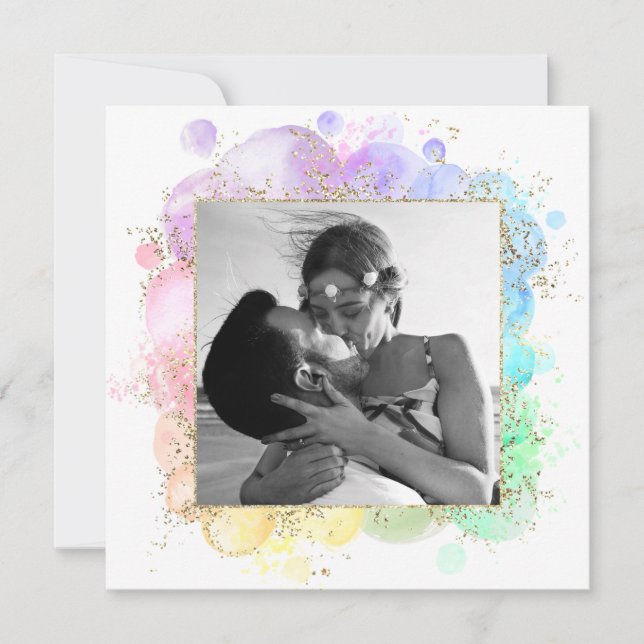 Invitation *~* Creative AR18 Artsy Photo DOUCHE DE COUPLE (Devant)