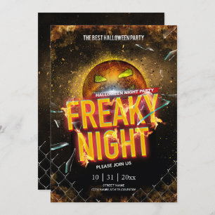 Invitation Creative Electronic Neon Effet Halloween Party