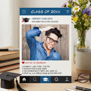Invitation Creative Instagram Frame Photo Graduation Party