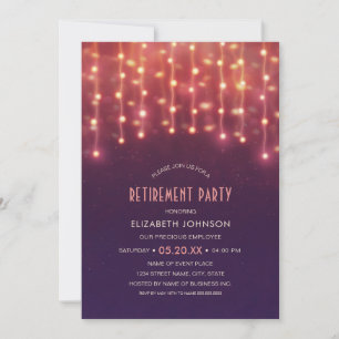 Invitation Creative String Lights Corporate Retirement Party