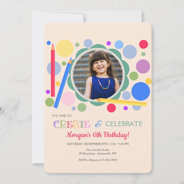 Invitation Créer et célébrer la fête d'anniversaire de la pho (Devant)