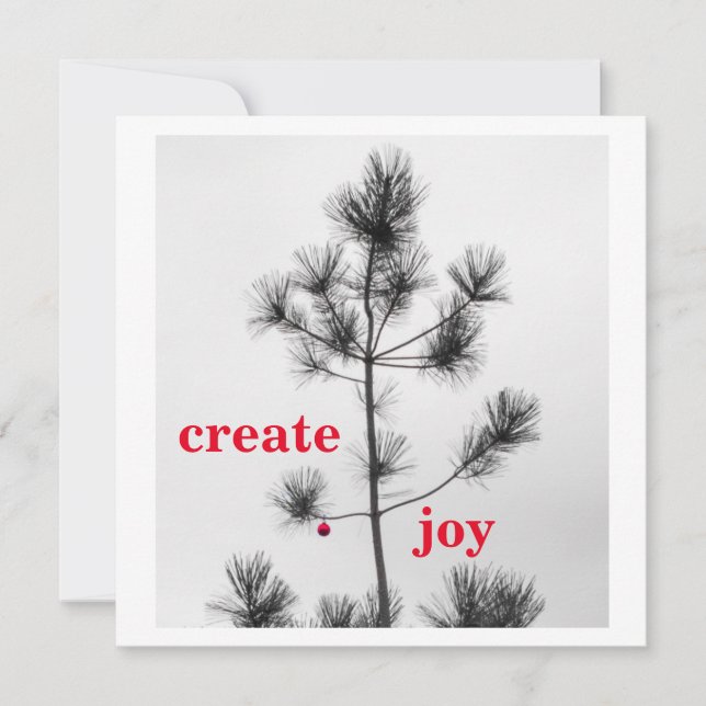 Invitation Créer Joie Noël Vacances Pine Tree Ornament (Devant)