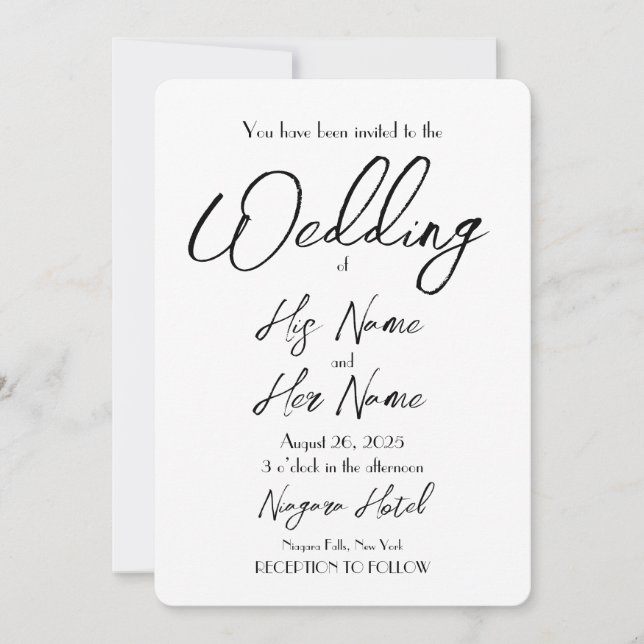 Invitation Créer votre propre Mariage (Devant)