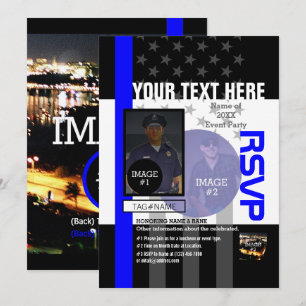 Invitation Créez le vôtre avec 4 images et 12 lignes de texte