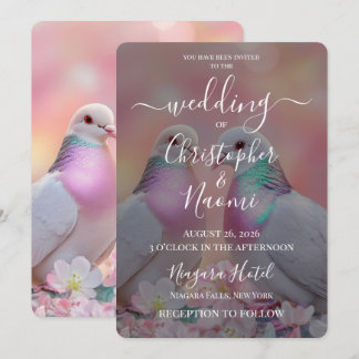 Invitation Créez vos propres colombes de mariage arc-en-ciel