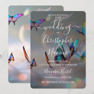 Invitation Créez Vos Propres Papillons Colorés De Mariage