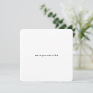 Invitation créez votre propre blanc 