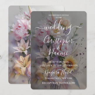 Invitation Créez Votre Propre Bouquet De Mariage Pastel Joli