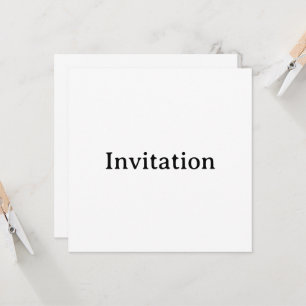 Invitation Créez Votre Propre Carré Personnalisé Simple 5,25"