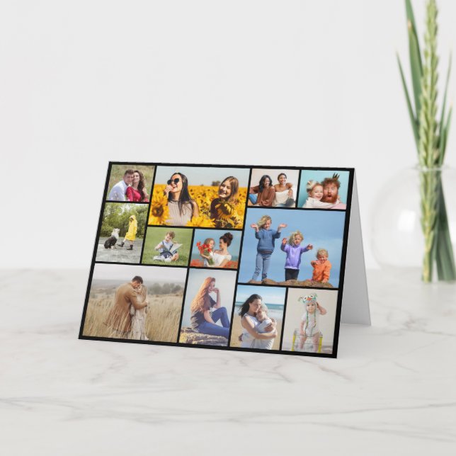 Invitation Créez Votre Propre Collage de 12 Photos (Devant)