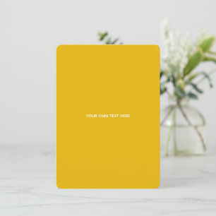 Invitation Créez Votre Propre Conception Personnalisée Jaune