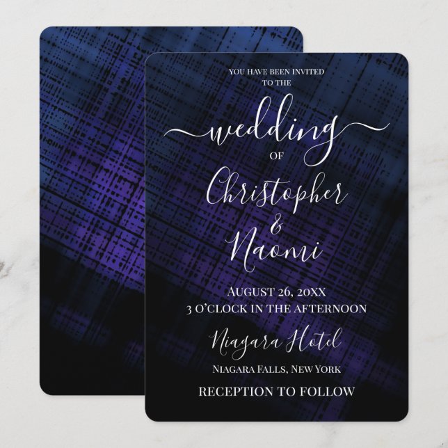 Invitation Créez votre propre Crosshatch sombre (Devant / Derrière)