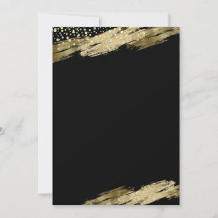 Invitation Créez votre propre fête d'anniversaire Gold Black