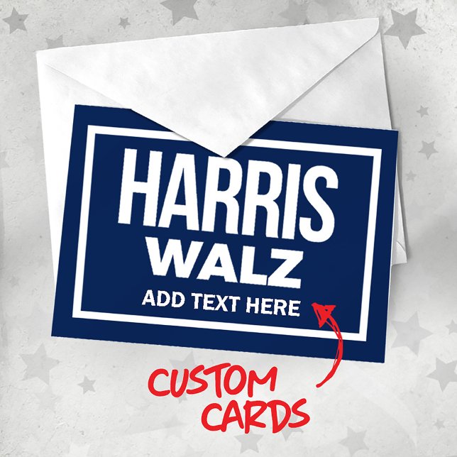 Invitation Créez votre propre Harris Walz 2024 (Harris Walz Custom Campaign Cards, Gifts and Apparel. Add your own text or slogan!)
