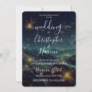 Invitation Créez Votre Propre Mariage avec des Lucioles et de