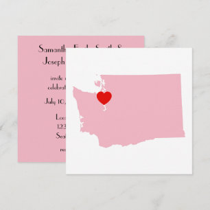 Invitation Créez votre propre Mariage couleur Washington