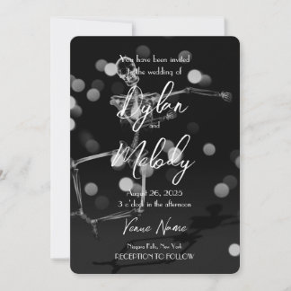 Invitation Créez votre propre Mariage de squelette X-Ray Danc