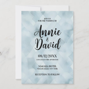Invitation Créez votre propre Mariage de texture Vintage bleu