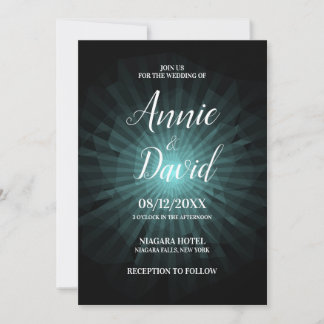 Invitation Créez votre propre Mariage Sunburst Polygon