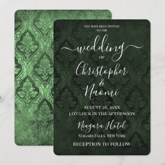 Invitation Créez votre propre modèle gothique rustique Damask