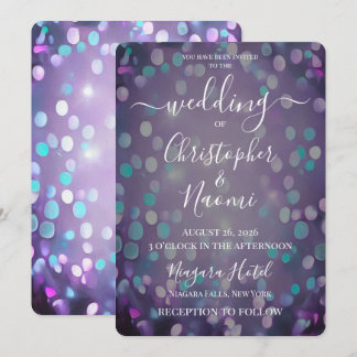 Invitation Créez Votre Propre Paillettes Peintes en Violet