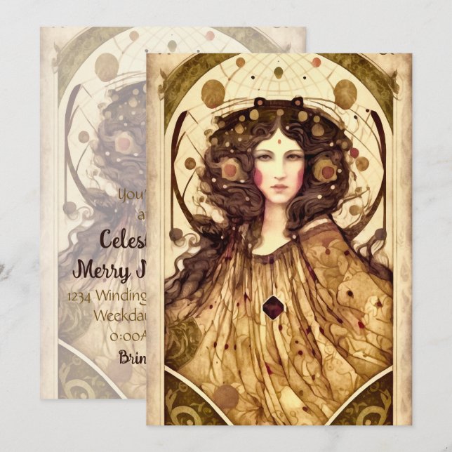 Invitation Créez votre propre sorcière victorienne (Devant / Derrière)