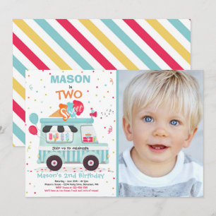 Invitation Crème de glace Deux douceurs 2e Camion Crème de gl