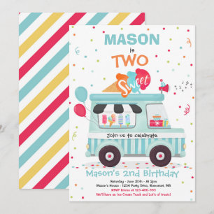 Invitation Crème de glace Deux douceurs 2e Camion Crème de gl