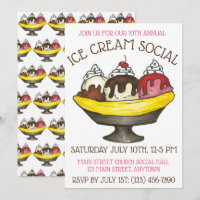 Crème de glace Parti social Dessert Banana Split S