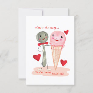 Invitation Crème de glace Petite Valentine Vintage traditionn