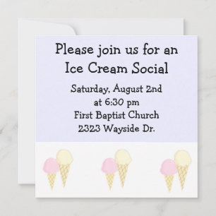 Invitation Crème de glace sociale