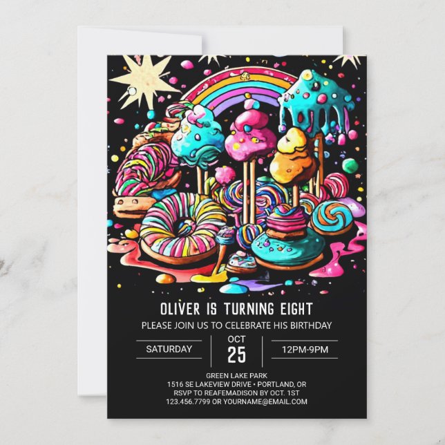 Invitation Crème de glace Whimsical Anniversaire (Devant)