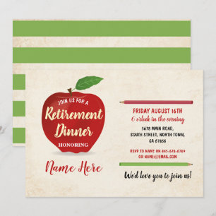 Invitation Crème d'instituteur rouge du Parti Rustique de la