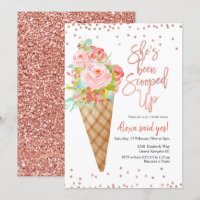 Crème glacée elle a été scoopé nuptiale douche inv