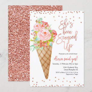Invitation Crème glacée elle a été scoopé nuptiale douche inv