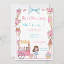 Crème glacée et florale Anniversaire