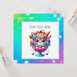 Invitation Crème glacée mignonne toute fête