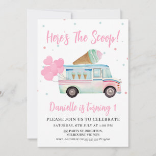 Invitation Crème glacée Van Voici la Scoop 1er anniversaire