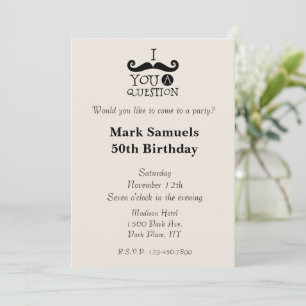 Invitation Crème Mustaches 50e anniversaire