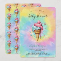 Crèmes Glacées qui Dégoulinent T-shirt Tie-Dye pou