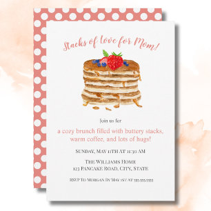 Invitation Crêpe aux baies à l'aquarelle pour le brunch de la