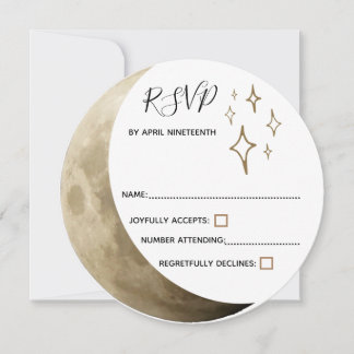 Invitation Crescent Moon Wiccan Handfasting RSVP