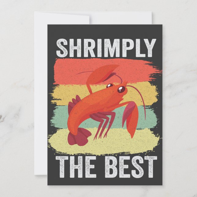 Invitation Crevettes amusantes Coquillages Gardez-le Crevette (Devant)