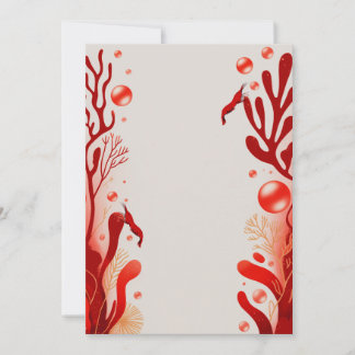 Invitation Crevettes rouges Crevettes poisson mariage Invitat