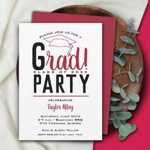 Invitation Crimson et Black Party