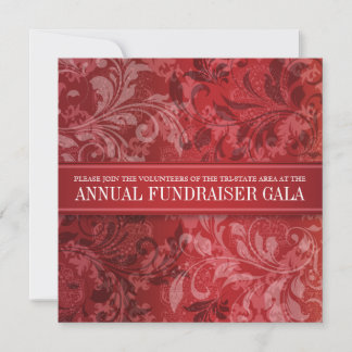 Invitation Crimson Paisley Swirl