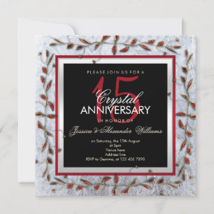 Invitation Cristal classique & Gems 15e anniversaire de Maria