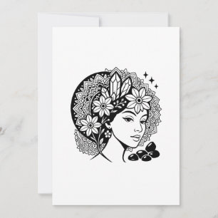 Invitation Cristalline Florale du Mandala Féminin 