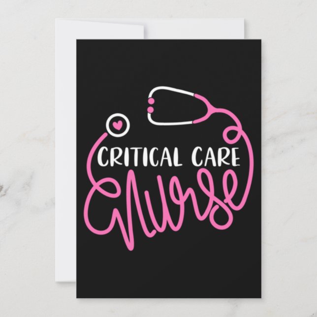 Invitation Critical Care Nurse Logo RN Critical Care Nursing (Devant)