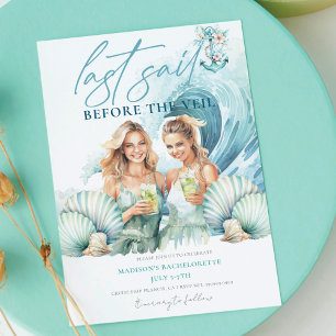 Invitation Croisière Bachelorette Dernière Voile avant le Voi